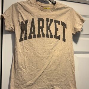 Market Beige Tee size Small EUC